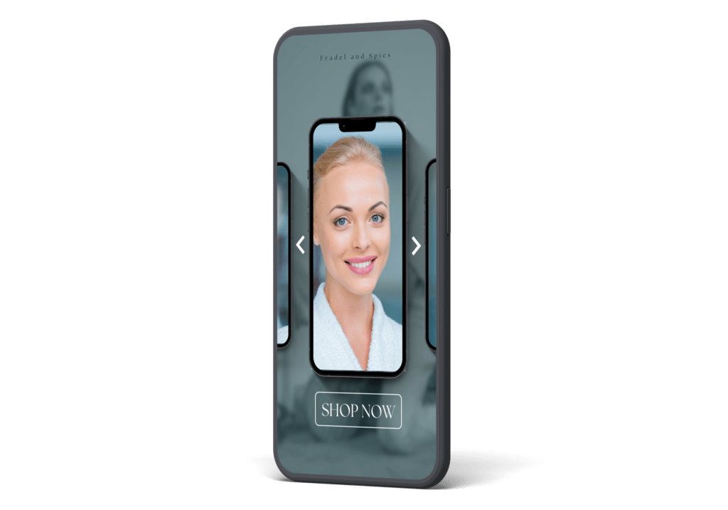 An graphic of a cellphone that displays a Medspa ad on Facebook.