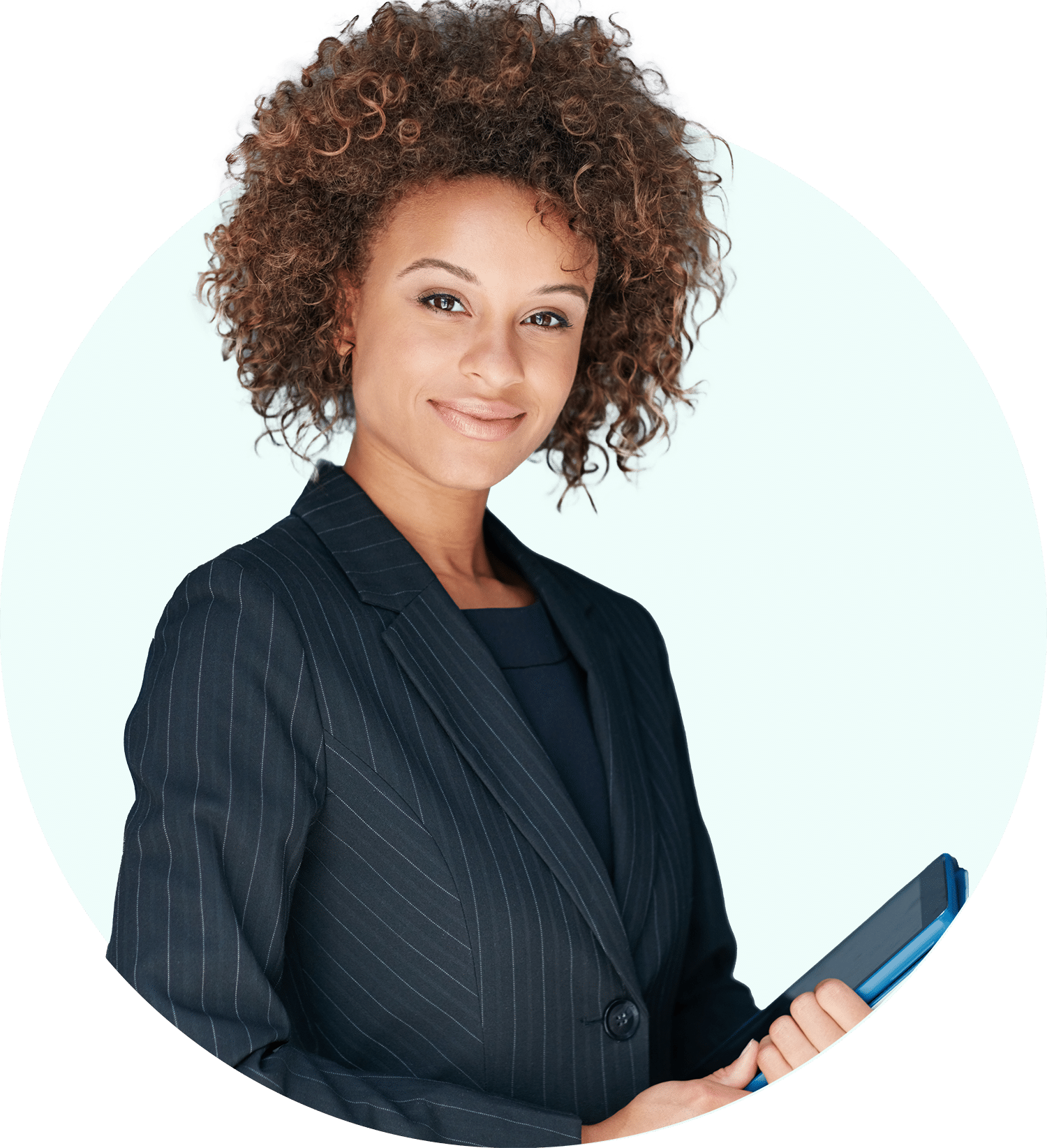 a business women with an Ipad